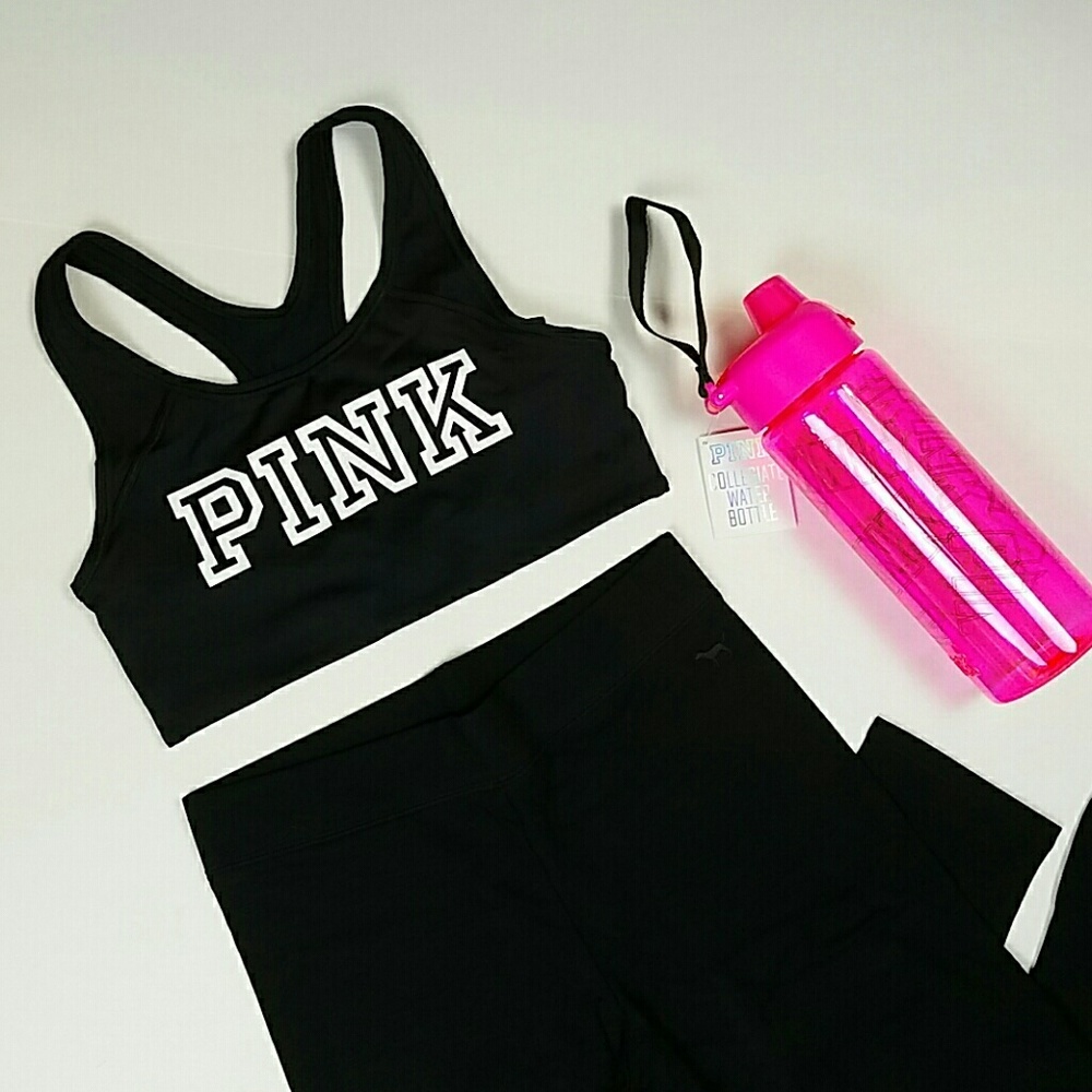 Pink Victoria's Secret leggings sports bra lot NWT - Picture 2 of 7